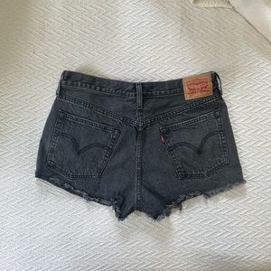 Levi’s 501 Black Faded Shorts High Rise Fit